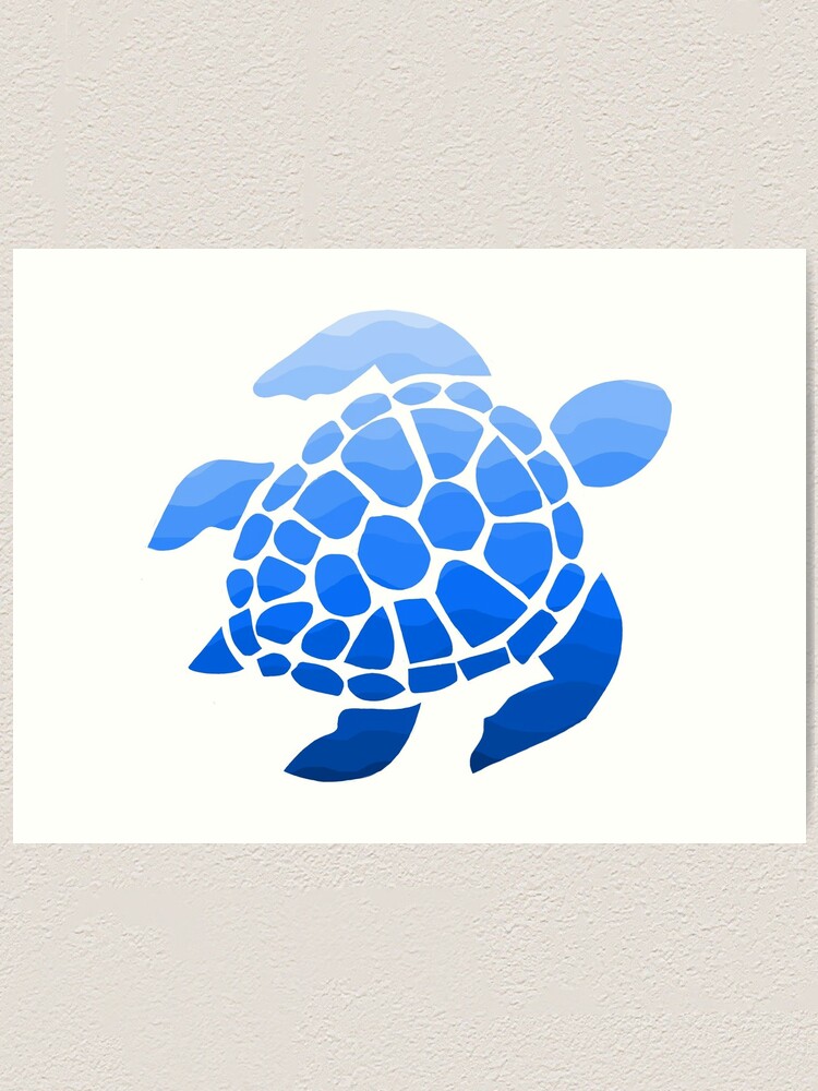 Sea Turtle with waves