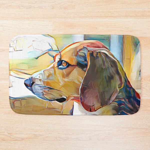 Item preview, Beagle oil painting in the style of Wayne Thiebaud  designed and sold by Designwebjae.