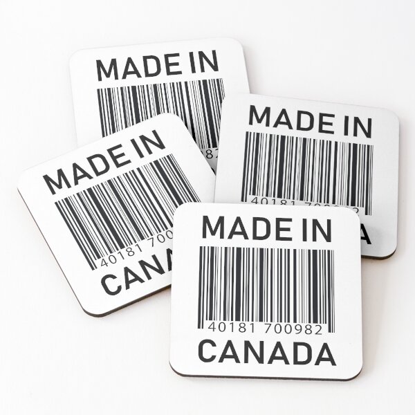 Item preview, Made in Canada Barcode Design on White designed and sold by ArqDezines.
