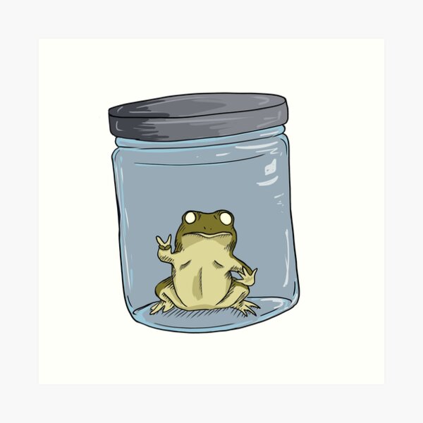 Frog in a Jar Art Print