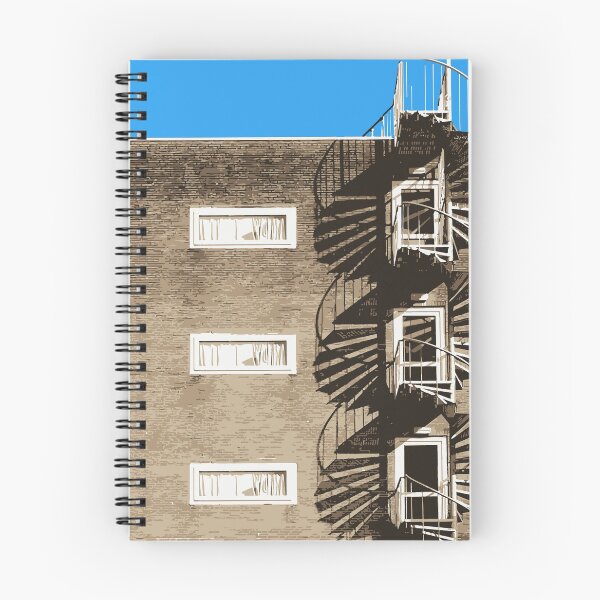 Item preview, brutalist brick facade with spiral staircase designed and sold by am-mantilla2156.