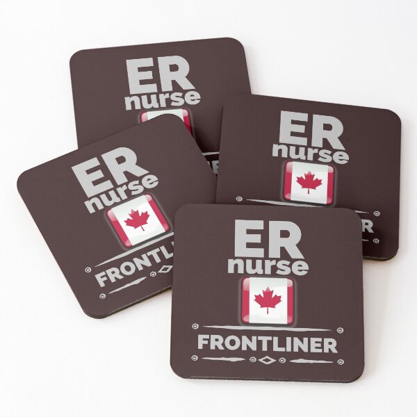Item preview, er nurse frontliner. Canadian flag designed and sold by doctors-apparel.