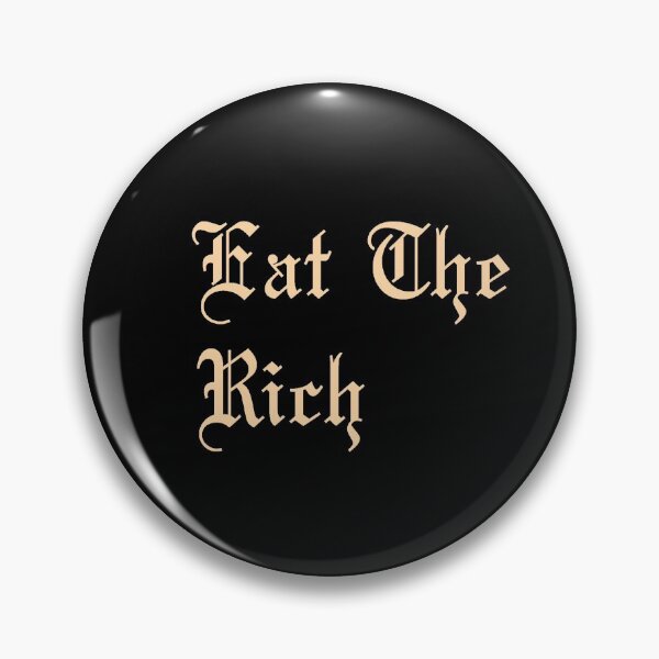 Item preview, Eat The Rich in pastel orange designed and sold by tinyteacups.