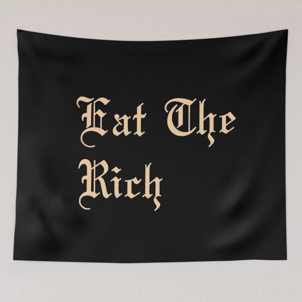 Item preview, Eat The Rich in pastel orange designed and sold by tinyteacups.