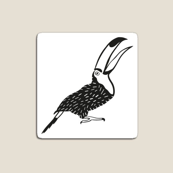 Toucan Play at That Game B&W Magnet