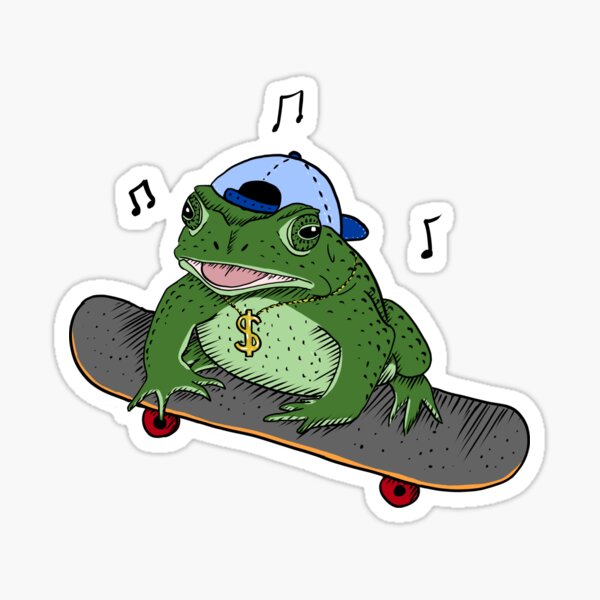 Skater Toad Sticker