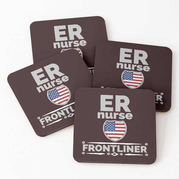 Item preview, er nurse frontliner. US flag designed and sold by doctors-apparel.