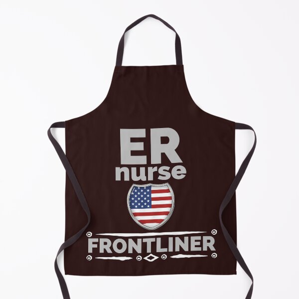 Item preview, er nurse frontliner. US flag designed and sold by doctors-apparel.