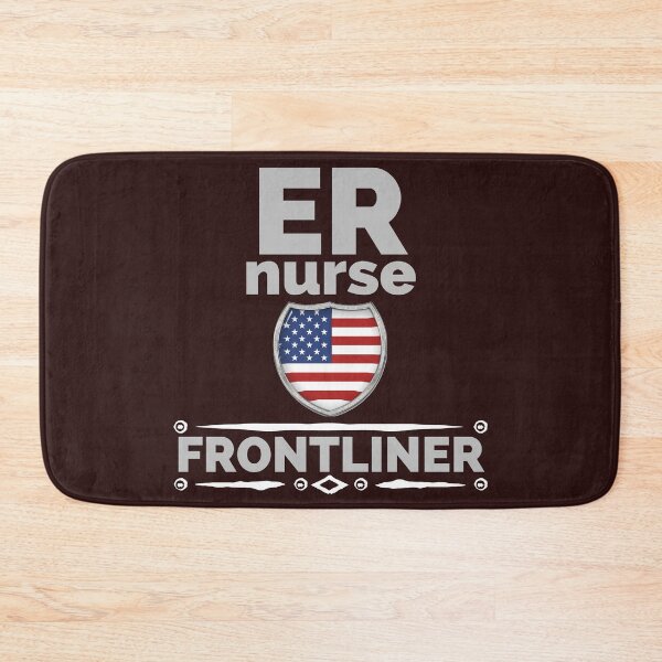 Item preview, er nurse frontliner. US flag designed and sold by doctors-apparel.