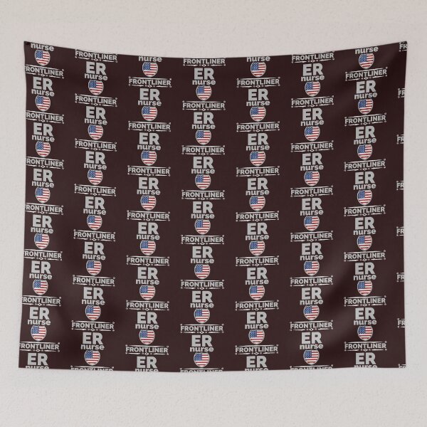 Item preview, er nurse frontliner. US flag designed and sold by doctors-apparel.