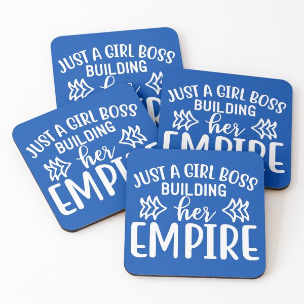 Item preview, Just A Girl Boss Building Her Empire | White on Cobalt Blue designed and sold by SerendipityNow.