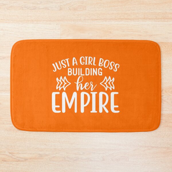 Item preview, Just A Girl Boss Building Her Empire | White on Orange designed and sold by SerendipityNow.