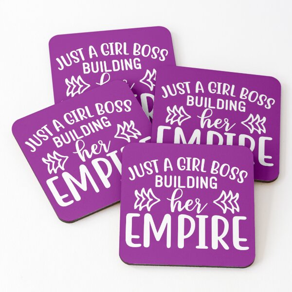 Item preview, Just A Girl Boss Building Her Empire | White on Purple designed and sold by SerendipityNow.