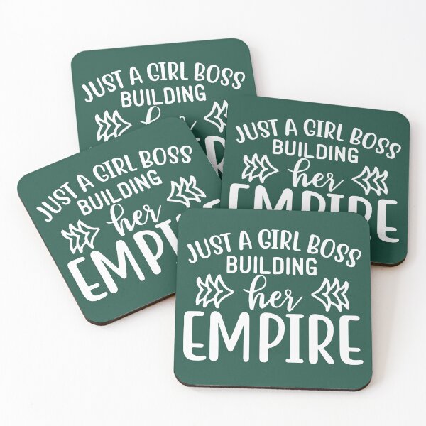 Item preview, Just A Girl Boss Building Her Empire | White on Green designed and sold by SerendipityNow.