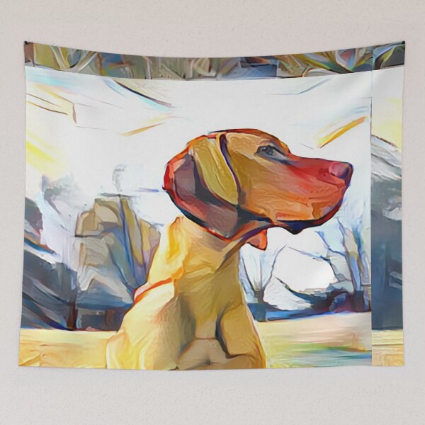 Artikelvorschau, Vizsla in the style of Wayne Thiebaud entworfen und verkauft von Designwebjae.