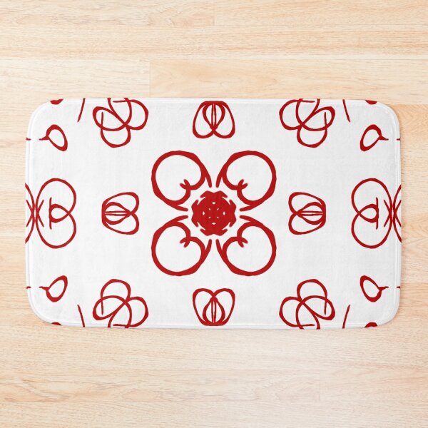 Item preview, Cute Red and White Ink Pattern designed and sold by Poetic Patterns Studio.