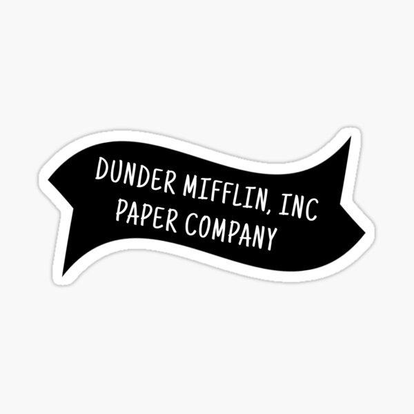 Dunder Mifflin Paper Company, Inc. Logo Vinyl Sticker - Official The Office  Merchandise