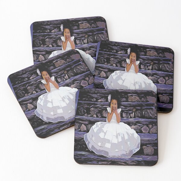 Item preview, Little Girl in Fairy Princess Fashion on Steps designed and sold by Isabelle Calisto.