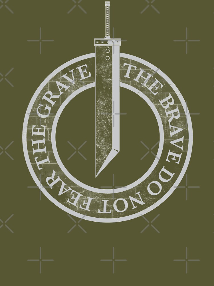 FFVII - The Brave Do Not Fear The Grave (Meteor Black Alt.) Essential  T-Shirt for Sale by JRPomazon