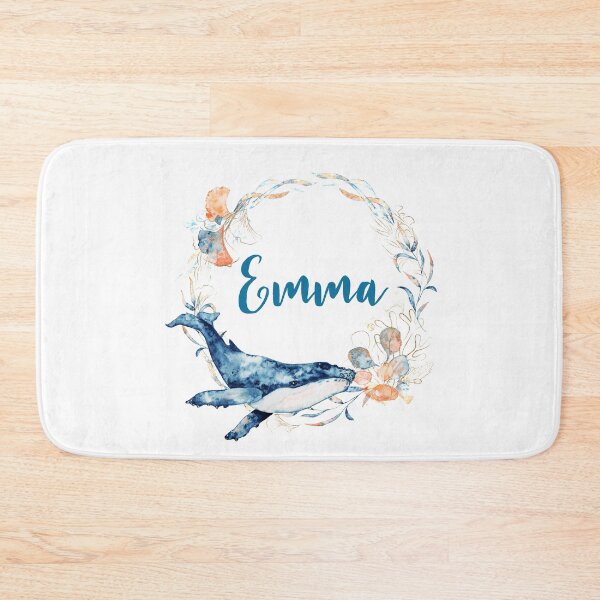 Item preview, Emma Blue Whale Underwater Floral Wreath designed and sold by DesignbyBFD.