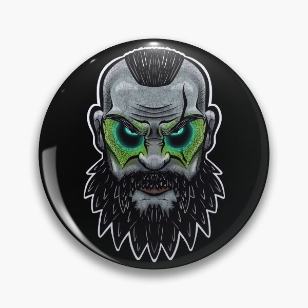 Artikelvorschau, WAR GOD CELT KING VIKING HEAD WARRIOR Grün entworfen und verkauft von HeadHeavyDesign.
