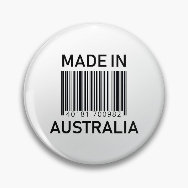 Item preview, Made in Australia Barcode Design on White designed and sold by ArqDezines.