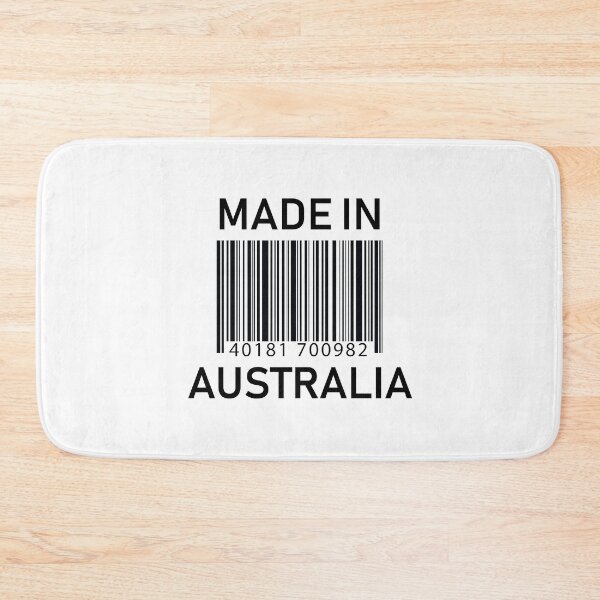 Item preview, Made in Australia Barcode Design on White designed and sold by ArqDezines.