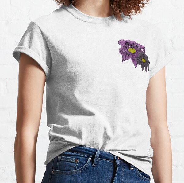 Camiseta de rayas negras y estampado de flor Dahlia ♥