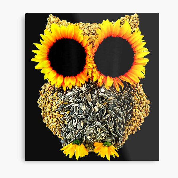 Hippie Owl Sunflower Retro Eyes