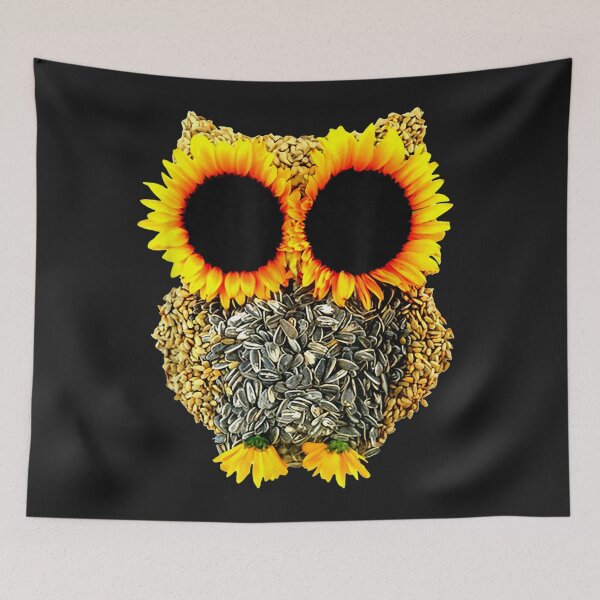 Item preview, Hippie Owl Sunflower Retro Eyes designed and sold by tichtodhe.