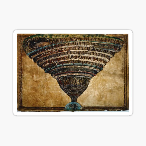 Sandro Botticelli - La Carte de l'Enfer Sticker