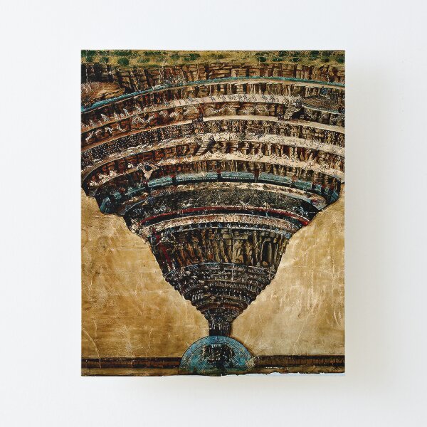 "Sandro Botticelli La Carte de l'Enfer" Mounted Print by