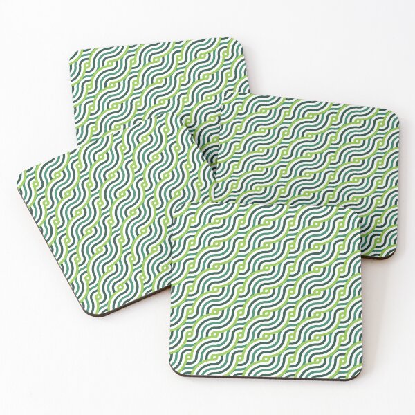 Item preview, Knot Waves Pattern – Green & Teal designed and sold by RoguePatterns.