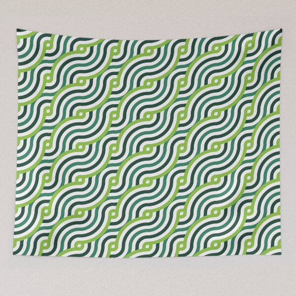 Item preview, Knot Waves Pattern – Green & Teal designed and sold by RoguePatterns.