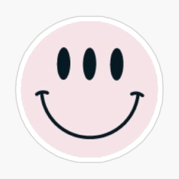 Glossier smiley face Sticker