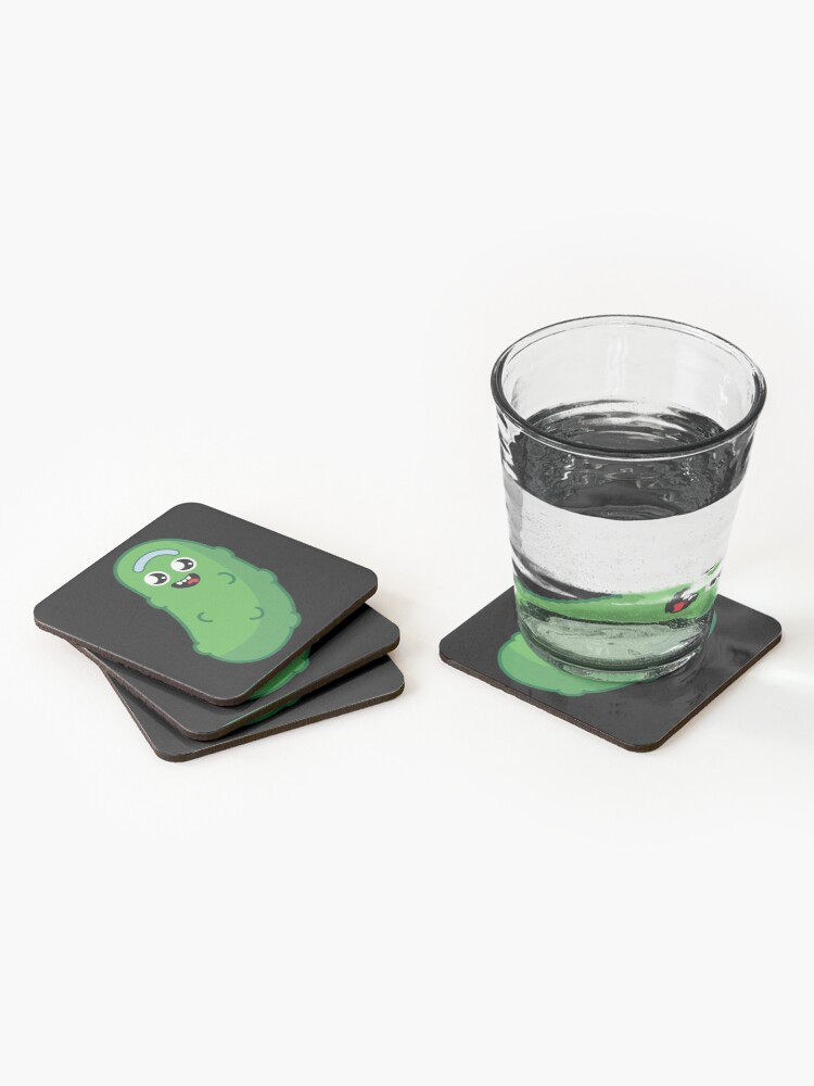 Alternate view of Kawaii Pickle Rick Coasters (Set of 4)