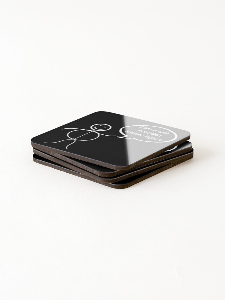 Thumbnail 4 of 5, Coasters (Set of 4), Well Rounded Father Figure - Stick Figure Humour designed and sold by CheckOutOz.