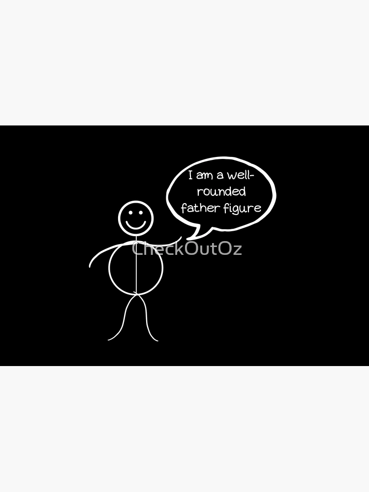 Thumbnail 4 of 4, Zipper Pouch, Well Rounded Father Figure - Stick Figure Humour designed and sold by CheckOutOz.