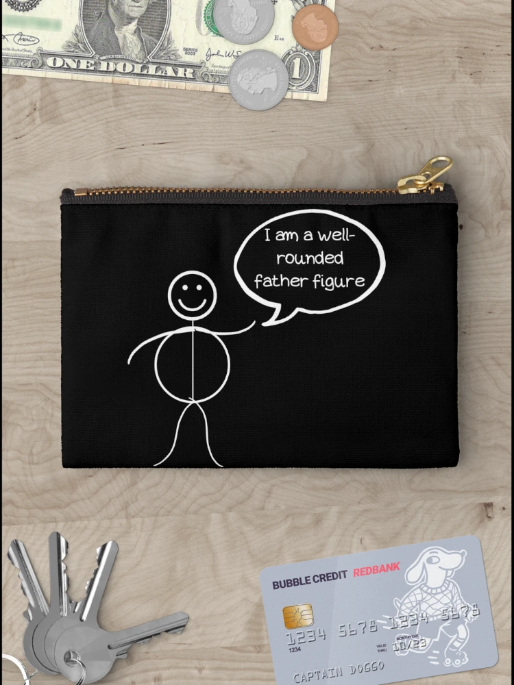 Thumbnail 3 of 4, Zipper Pouch, Well Rounded Father Figure - Stick Figure Humour designed and sold by CheckOutOz.