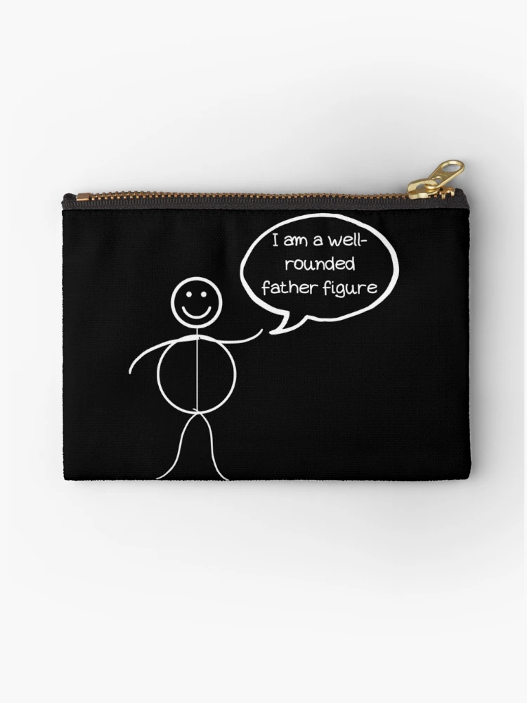 Thumbnail 1 of 4, Zipper Pouch, Well Rounded Father Figure - Stick Figure Humour designed and sold by CheckOutOz.