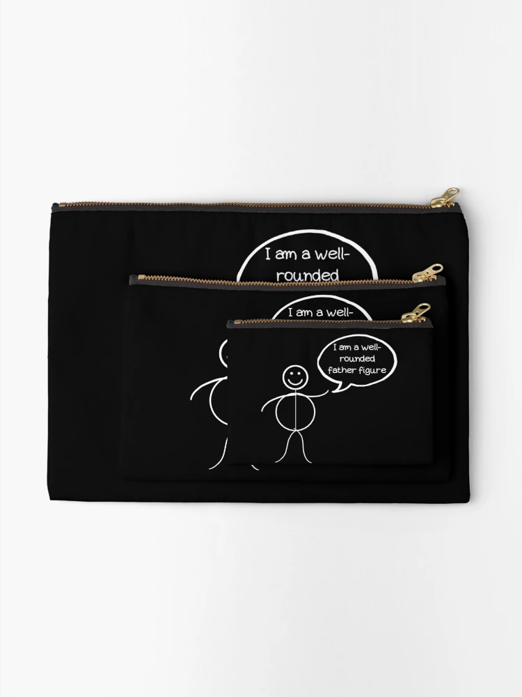 Thumbnail 2 of 4, Zipper Pouch, Well Rounded Father Figure - Stick Figure Humour designed and sold by CheckOutOz.
