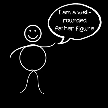 Artwork thumbnail, Well Rounded Father Figure - Stick Figure Humour by CheckOutOz