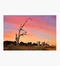 Sunset At Water Dance Sculptures Photographic Print