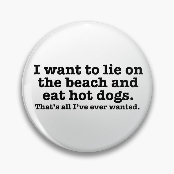 Item preview, lie on the beach and eat hot dogs designed and sold by BadluckDesigns.
