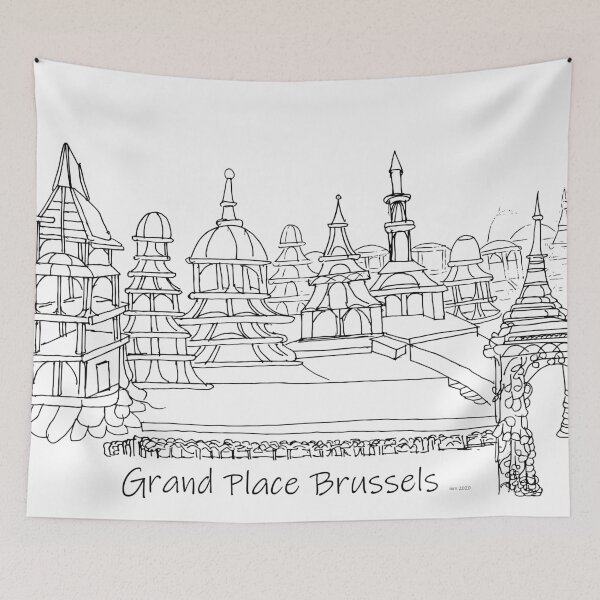 Item preview, Grand Place Brussels Belgium  ---  TeresaTown at Redbubble 2020 designed and sold by Mark Stansberry.