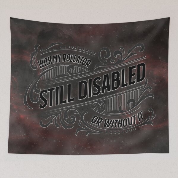 Item preview, Red Nebula Rollator, Still Disabled designed and sold by PrettySickArt.