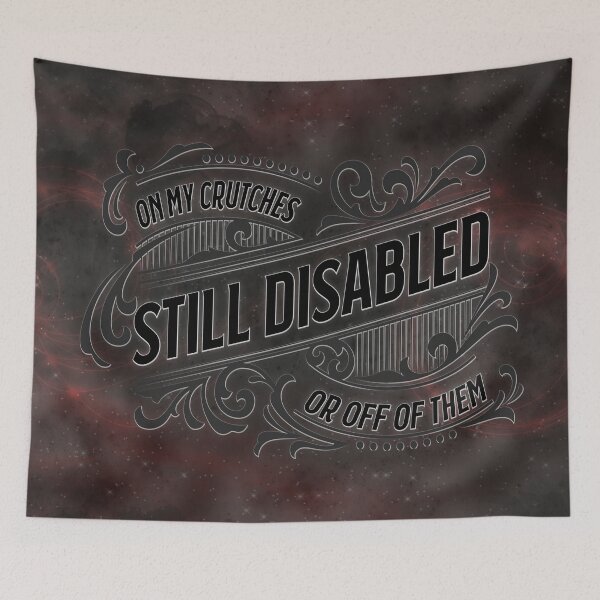 Item preview, Red Nebula Crutches, Still Disabled designed and sold by PrettySickArt.