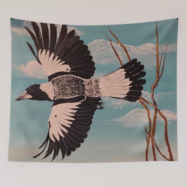 Item preview, Magpie in Flight designed and sold by jansimpressions.