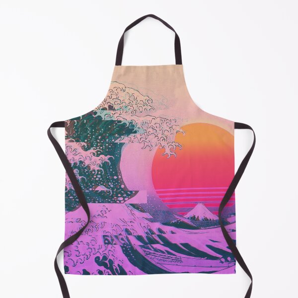 Item preview, Great Wave Vaporwave Glitch Aesthetic designed and sold by ind3finite.