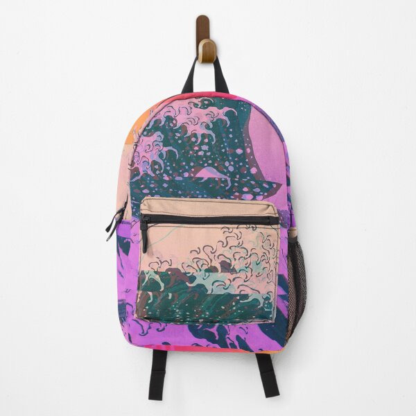 Item preview, Great Wave Vaporwave Glitch Aesthetic designed and sold by ind3finite.